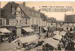 51 FISMES Place De L´Hotel De Ville, Marché, Trés Animée , Commerces, Ed CG 17, 1918 - Fismes