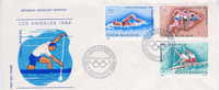 AVIRON, ATHLETISME ET NATATTION FDC ROUMANIE JEUX OLYMPIQUES DE LOS ANGELES 1984 - Rudersport