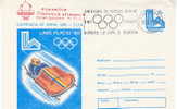 BOBSLEIGH 1980 ENTIER POSTAL + OBLITERATION TEMPORAIRE JEUX OLYMPIQUES DE LAKE PLACID - Inverno