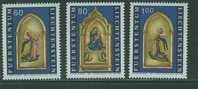 L0252 Noel Lorenzo Monaco Vierge à L Enfant Anges 1061 à 1063 Liechtenstein 1995 Neuf ** - Nuovi
