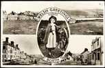 Greetings From Borth U.K. - Girl In Welsh Costume - Real Photo - Cardiganshire