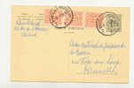 1.2 Fr Met Bijfrankering 10 Ct X 3 - Postcards 1951-..