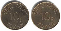 10 P Token Bellfruit Lt - Monedas / De Necesidad