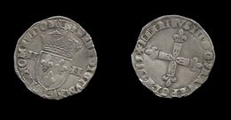 HENRI III . 1/4 D´ECU . 1589 L . - 1574-1589 Heinrich III.