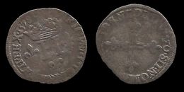 HENRI III . DOUBLE SOL PARISIS . 1578 . - 1574-1589 Henry III