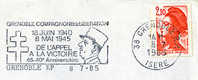 France : Secap Temporaire Illustrée Charles De Gaule De Grenoble 1985 Sur Lettre Entière. Suprbe ! - De Gaulle (Général)