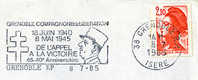 France : Secap Temporaire Illustrée Charles De Gaule De Grenoble 1985 Sur Lettre Entière. Suprbe ! - De Gaulle (General)