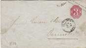 Entero Postal STUTTGART (Allemagne) A Darmstadt 1868 - Enteros Postales