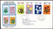 New Zealand 1972 FDC - Alpine Plants - Set Of 4 Stamps - Autres & Non Classés