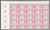 Demi-feuille ** Du Service  N° 60 (25 Timbres). - Mint/Hinged