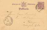 2729. Postkarte STUTTGART 1888, Pour Turingen - Interi Postali