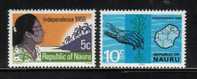 NAURU 1968 INDEPENDENCE SET OF 2 NHMNHM - Nauru