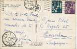 Postal Card Aerienne EL CAIRO Egypte 1954 Pour Espagne - Covers & Documents