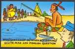 Comic Indian Chief Fishing - Pesca