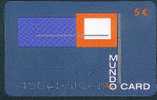 Phone Card - "MUNDO CARD" 5 € - SPAIN-SPANIEN - SIEHE BILD! - Other & Unclassified