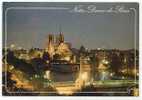 75 PARIS - Le Pont De La Tournelle Sur La Seine Avec Statue De Sainte Geneviève - Cathédrale  Notre Dame. - El Sena Y Sus Bordes