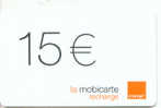 Recherge (mobicarte) 15 F - Mobicartes (recharges)