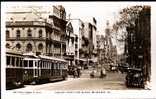 Busy Street Scene, Collins Street, Melbourne, Australia - Real Photo - Trams/Old Autos - Melbourne