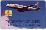 CROATIA AIRLINES ( Croatia ) Plane Avion Plan Plano Flugzeug Piano Avião Vliegtuig Aircraft Aéronefs Aeronaves Aeronaves - Croazia