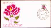 AUSTRALIE- FDC De 1970, Fleurs Rose - Roses