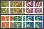 BULGARIA, OLYMPIC GAMES ROME 1960 IMPERFORATED SET IN NH ** BLOCKS OF 4! - Summer 1960: Rome