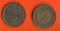 DEUTCHES REICH 1924-A Coin 2RentenPf C140 - 2 Rentenpfennig & 2 Reichspfennig