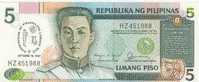 PHILIPPINES  5 Piso COMMEMORATIF Daté Du 18-10-1987   Pick 176a  **** BILLET  NEUF **** - Filippine