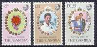 Gambia 1981 Yvertn° 425-27 *** MNH Cote 25 FF Prince Charles Et Lady Diana - Gambie (1965-...)