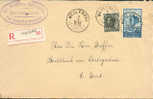 N°389-401 - 70 Cent. Gris + Expo De Bruxelles 1Fr.75 Obl. Sc MEULEBEKE S/L. Rec. De THIELT 6-V-1935 Vers Gand -- 1168 - 1934-1935 Léopold III