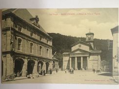 Les Vosges Raon L'Etape. L'hôtel De Ville Et L'église. - Raon L'Etape