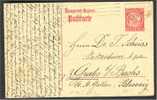 GERMANY BAVARIA STATIONERY PC TO ABROAD 1917 - Entiers Postaux