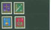 L0042 Joyaux Imperiaux Epéé Crucifix Globe Couronne Liechtenstein 1975 Neuf ** 569 à 572 - Unused Stamps