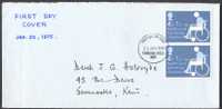 U.K. 1972 FDC - Health And Handicap Funds - Joined Pair - Unclassified