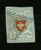 SUISSE Nº 20 Obl. Grandes Traces D´encadrement Signe R.Calves Comme TTB - 1843-1852 Federal & Cantonal Stamps