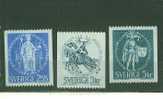 4S0089 Grands Sceaux Du Royaume Cavalier 652 à 654 Suede 1970 Neuf ** - Unused Stamps