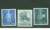 4S0089 Grands Sceaux Du Royaume Cavalier 652 à 654 Suede 1970 Neuf ** - Timbres