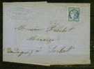 FRANCE Nº 46  Obl. S/Lettre Entiere - 1870 Uitgave Van Bordeaux