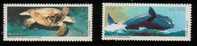 BRAZIL 1987 NATURE CONSERVATION (TURTLE, WHALE) SET OF 2 NHM - Baleines