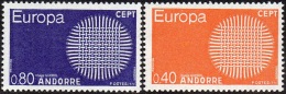 CEPT / Europa 1970 Andorre Français N° 202 Et 203 ** - 1970