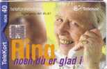 NORWAY - Norvege - Telephones - Grandmother ( Grand-mere ) With Telephone - RING ( 50.000 Ex. ) - Telefoni