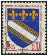 Pays : 189,07 (France : 5e République)  Yvert Et Tellier N° : 1353 (o) - 1941-66 Wapenschilden