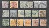 GERMANY, WUERTTEMBERG 1875-1900 NICE GROUP, BETTER CANCELS AND COLORS! - Gebraucht