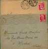 Lot De 2 : Tp Gandon 721 Et 721A Seul / Lettre CAD Obl Du 29-06-1948 Mont-de-marsan & 6-09-1946 Alfort - 1945-54 Marianna Di Gandon