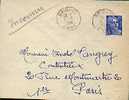 France Tp Gandon 886 Seul / Jolie Lettre Obl CAD 3-2-1954 Briouze Orne - 1945-54 Marianne Of Gandon