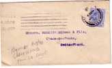 LETTRE/LETTER/ PERFOREE/PERFINS/PERFURADOS/PERFORATIS/ DE GRANDE BRETAGNE /GREAT BRITAIN DE 1910 POUR LA SUISSE - Perforadas