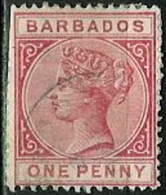 BARBADOS..1882/1886..Michel # 33 B..used. - Barbados (...-1966)