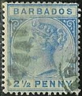 BARBADOS..1882/1886..Michel # 34 B..used. - Barbados (...-1966)