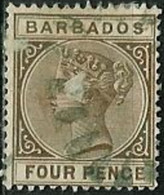 BARBADOS..1882/1886..Michel # 37..used. - Barbades (...-1966)