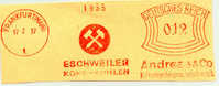 Metermark Eschweiler Koks-Kohlen. Frankfurt (Main) 17-2-1937 Mining - Unclassified