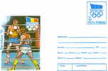 BOXE ENTIER POSTAL ROUMANIE 1992 JEUX OLYMPIQUES DE BARCELONE - Boxeo